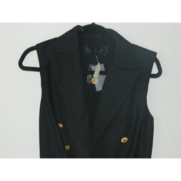 Blessed Are The Meek Blazer Dress Size 6 BLACK Double Breasted Sleeveless - Picture 6 of 16